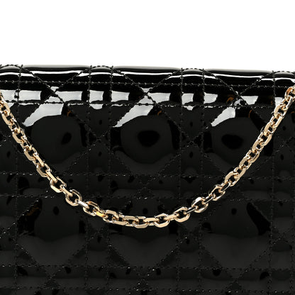 Christian Dior Patent Cannage Lady Dior Pouch Black 11 of 14
