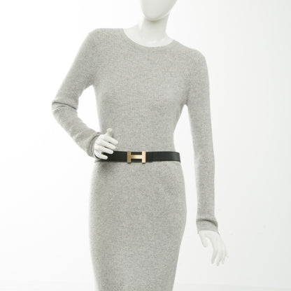 Hermes Barenia Chamonix 32mm Quizz H Belt 85 Fauve Black 2 of 5