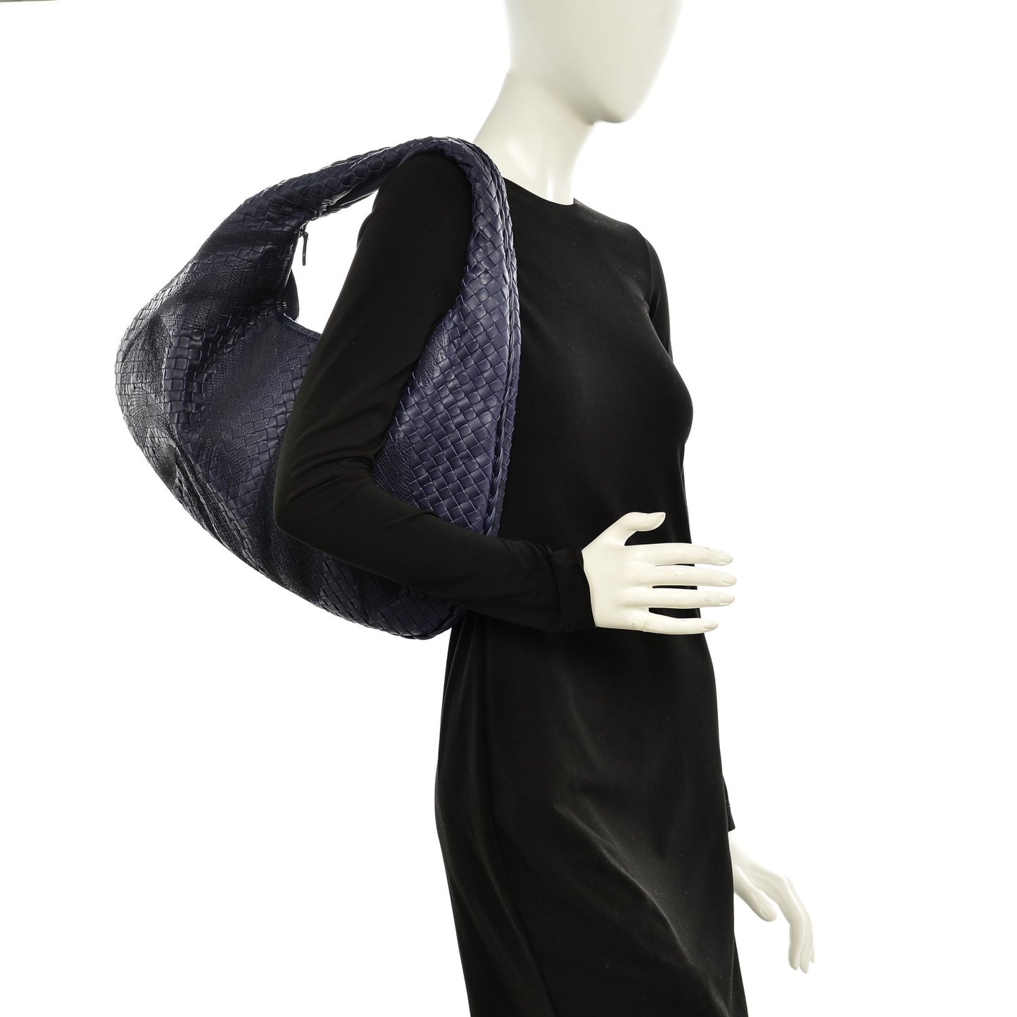 Embroidered Nappa Intrecciato Large Veneta Hobo Atlantic