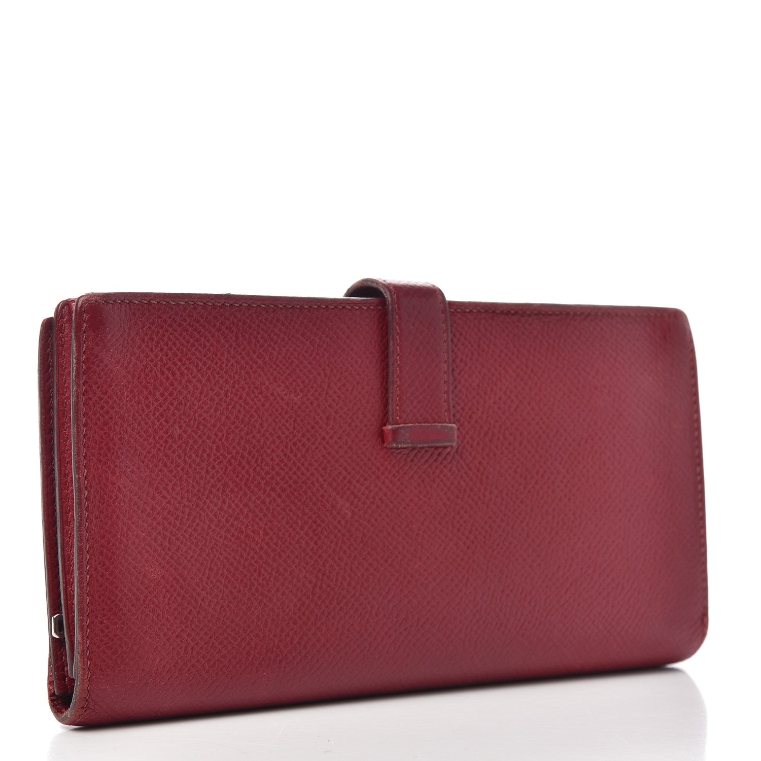 Hermes Epsom Bearn Gusset Wallet Rouge Grenat 3 of 6