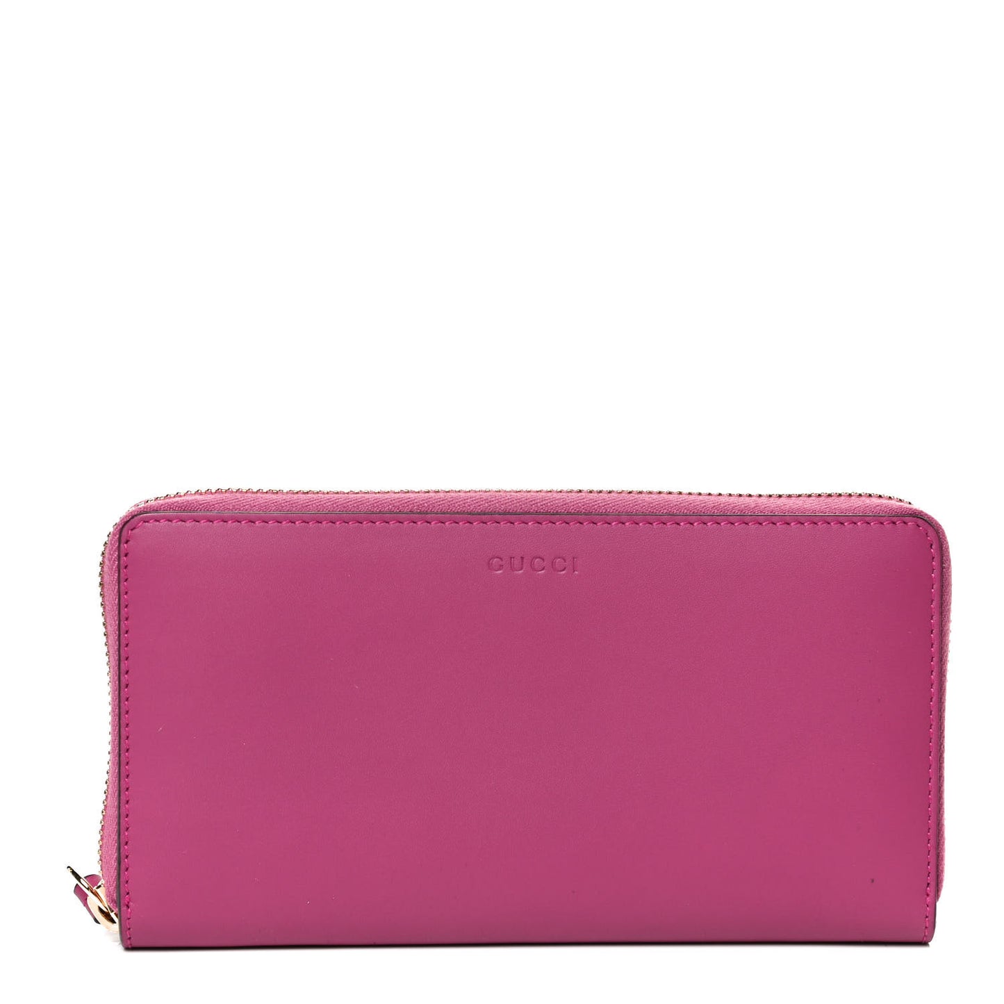 Moon Calfskin Zip Around Wallet New Rosette