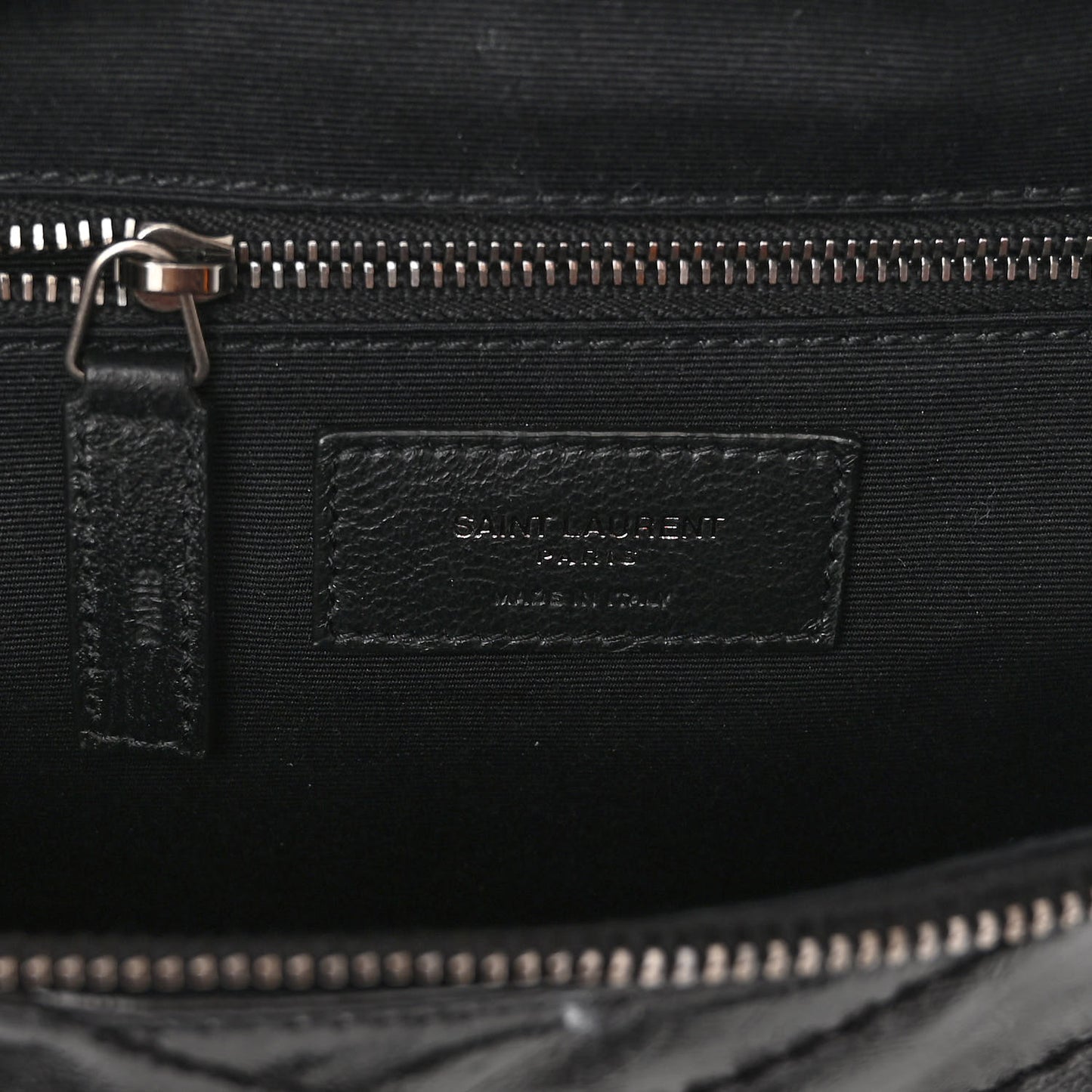 Crinkled Calfskin Matelasse Monogram Niki Body Bag Black