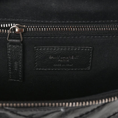 Saint Laurent Crinkled Calfskin Matelasse Monogram Niki Body Bag Black 6 of 9
