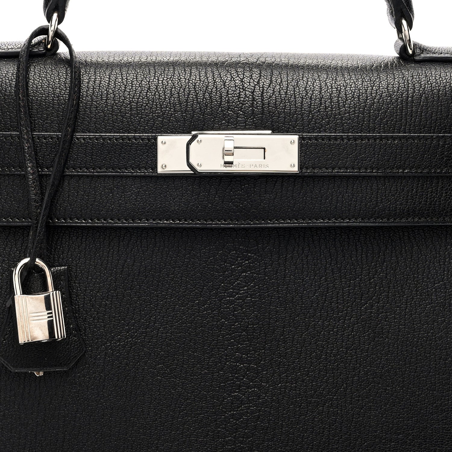 Hermes Chevre De Coromandel Kelly Sellier 32 Black 8 of 10