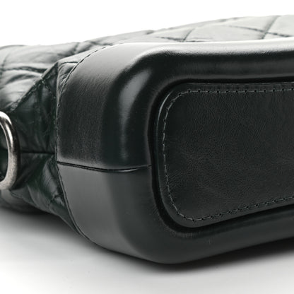 Chanel Aged Calfskin Quilted Small Gabrielle Hobo Dark Green 15 of 22