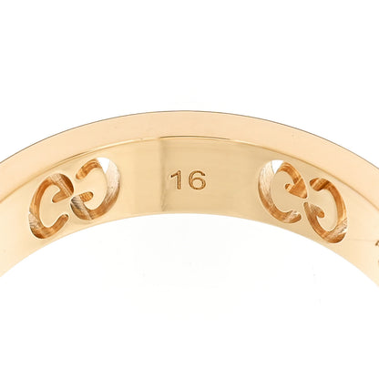 Gucci 18K Yellow Gold Diamond Icon Stardust Band Ring 56 7.5 6 of 7