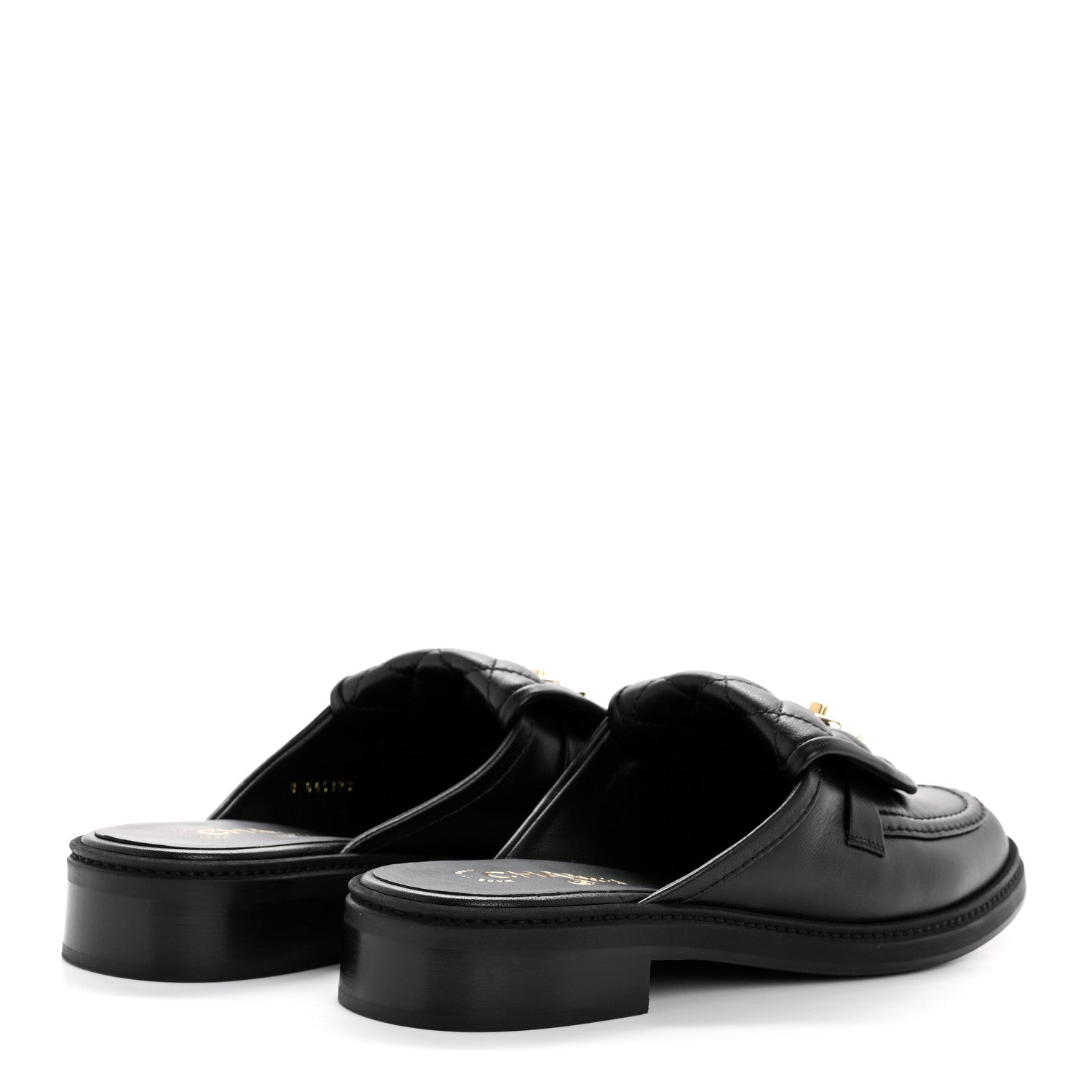 Chanel Lambskin Quilted CC Turnlock Mules 40.5 Black 5 of 11