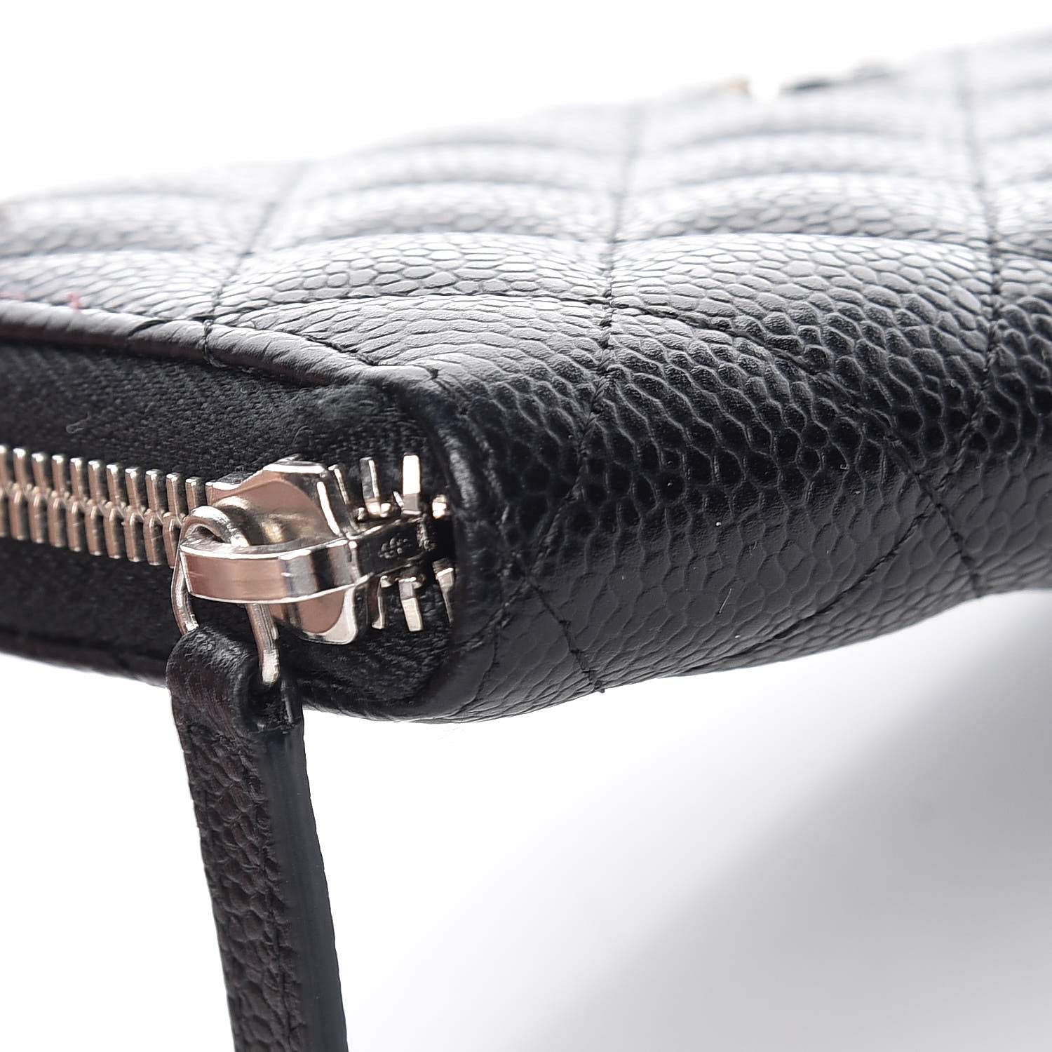 Chanel Caviar Quilted Large Gusset Zip Around Wallet Black 9 of 10