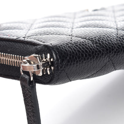 Chanel Caviar Quilted Large Gusset Zip Around Wallet Black 9 of 10