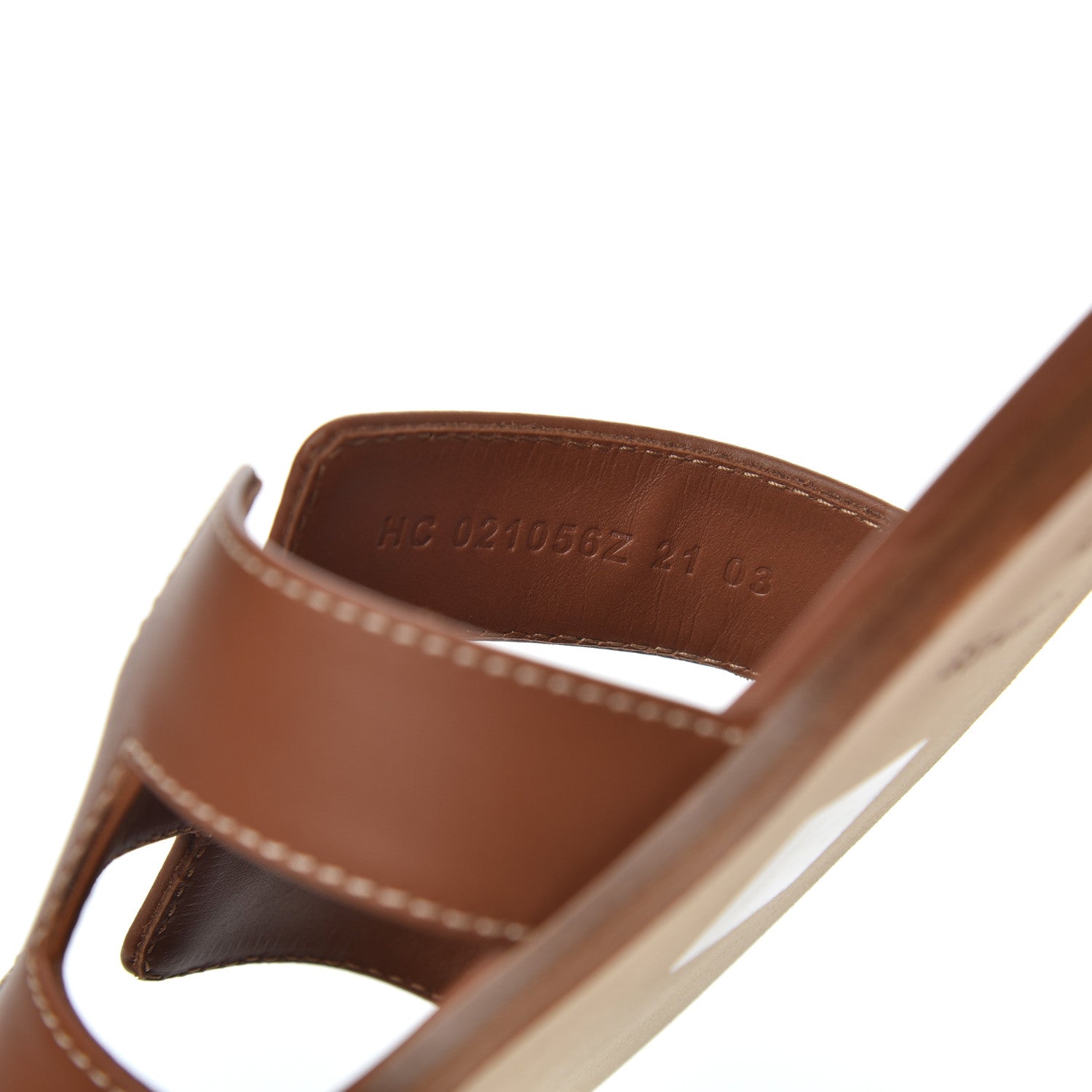 Hermes Box Calfskin Oran Sandals 37.5 Gold 8 of 13