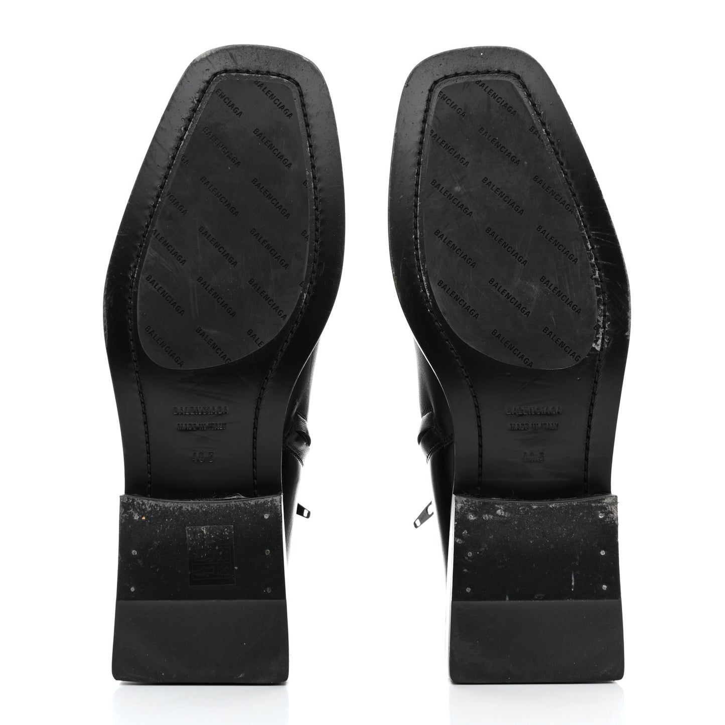 Calfskin Mens Soft Rim Ankle Booties 40.5 Black