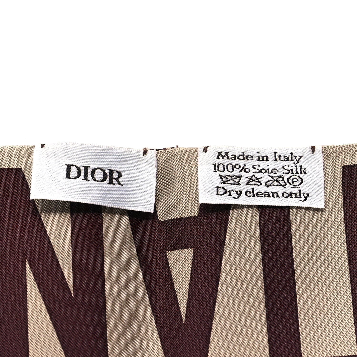 Christian Dior Silk Oblique Mitzah Scarf Bordeaux 3 of 3