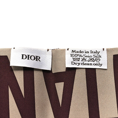 Christian Dior Silk Oblique Mitzah Scarf Bordeaux 3 of 3