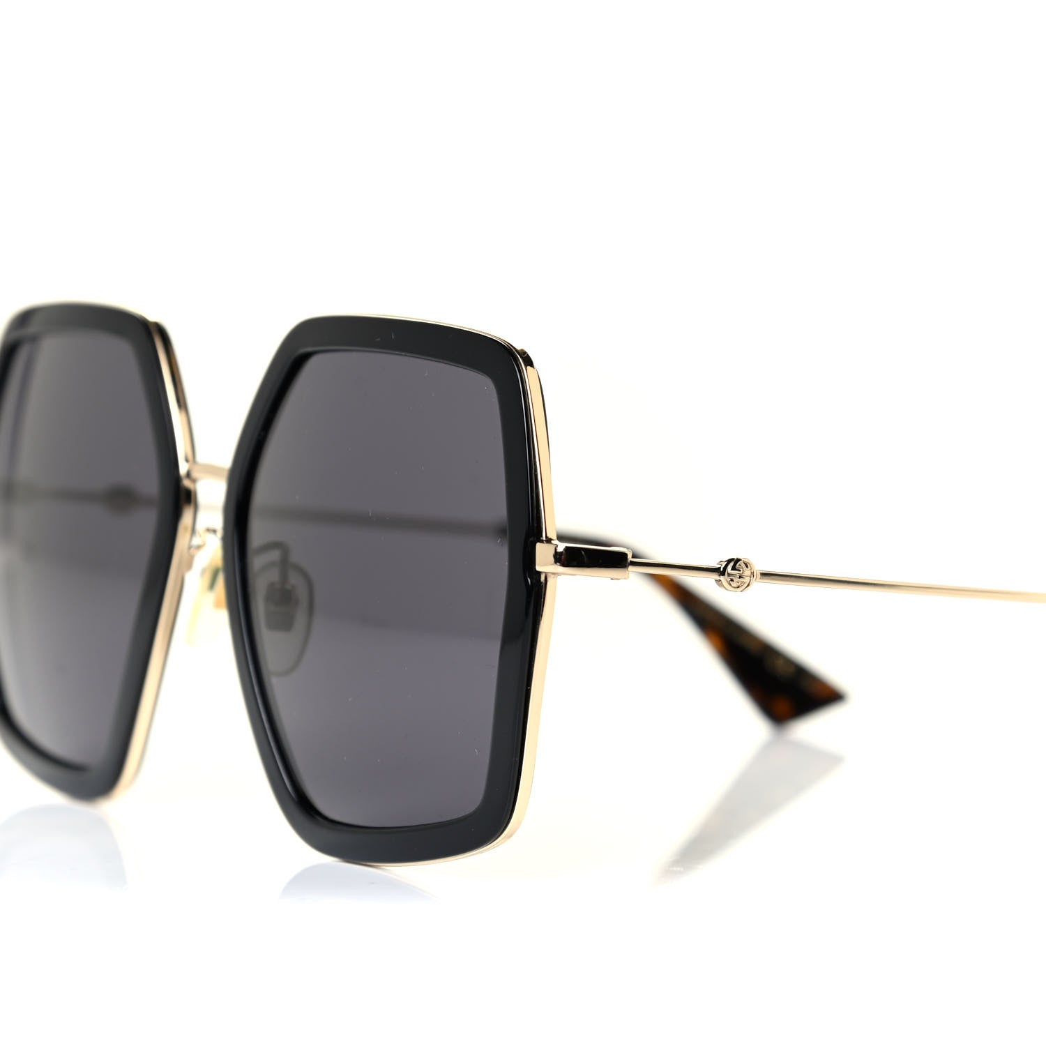 Gucci Acetate Oversize Square Frame GG0106S Sunglasses Black 5 of 5