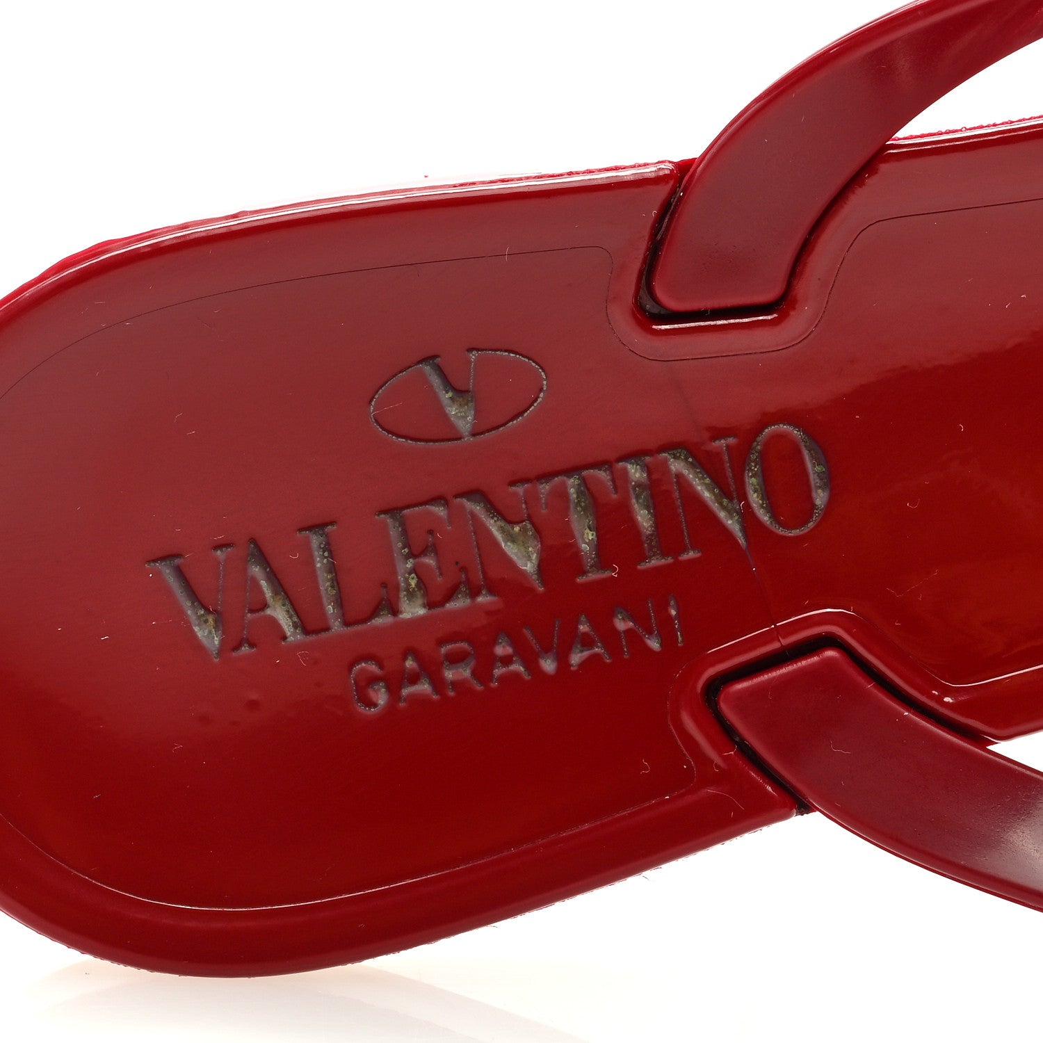 Valentino Garavani PVC Jelly Rockstud Bow Thong Sandals 37 Rubino 7 of 7