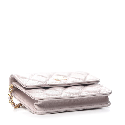 Chanel Caviar Quilted Miss Coco Clutch With Chain Light Purple 4 of 9
