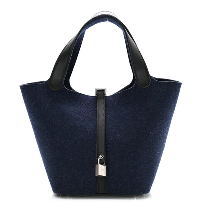 Hermes Feutre Swift Picotin Lock 22 MM Bleu Nuit Black 1 of 9