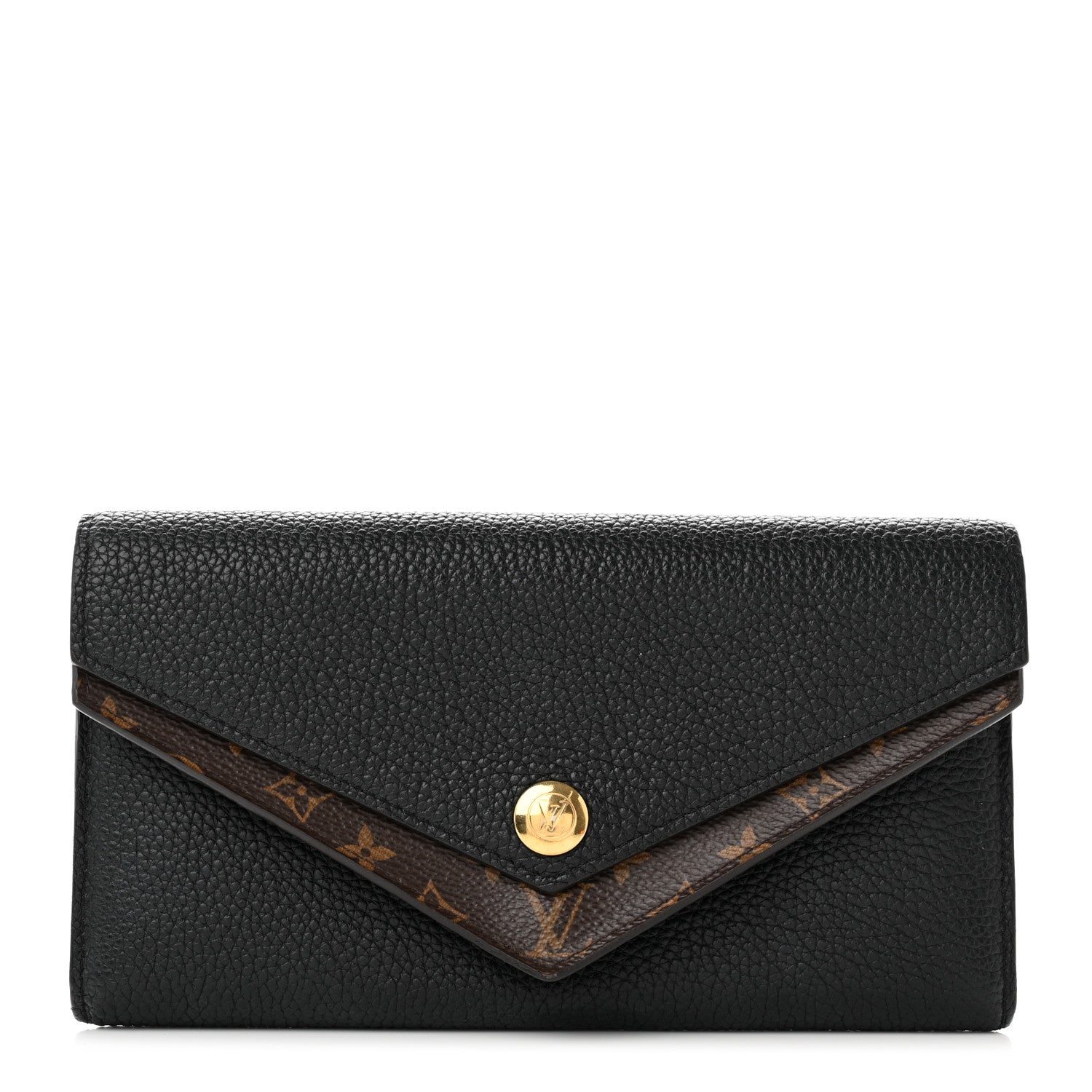 Louis Vuitton Calfskin Double V Wallet Black 1 of 11