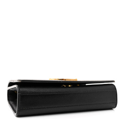 Saint Laurent Grain De Poudre Small Monogram Kate Satchel Black 3 of 11