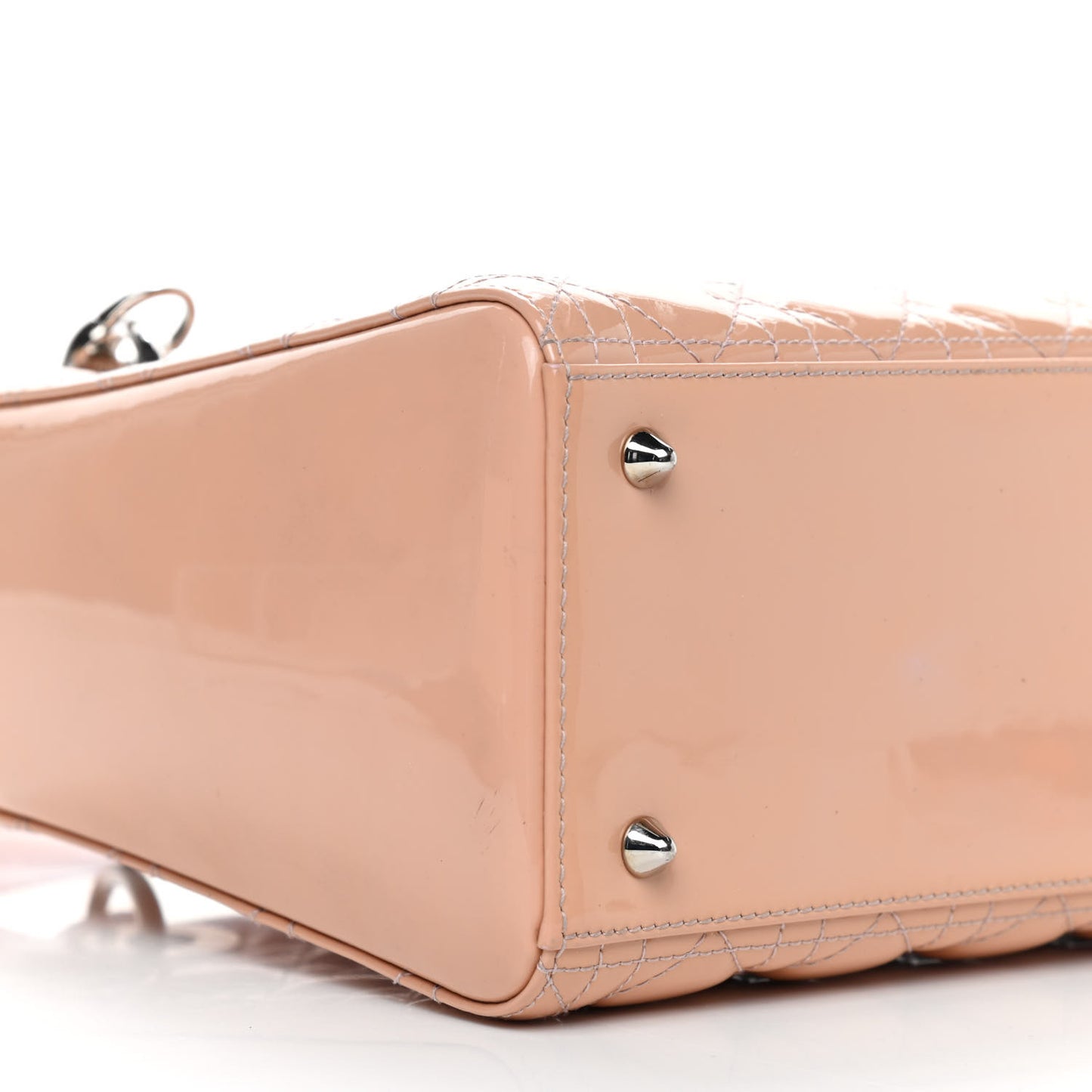 Patent Cannage Medium Lady Dior Light Pink