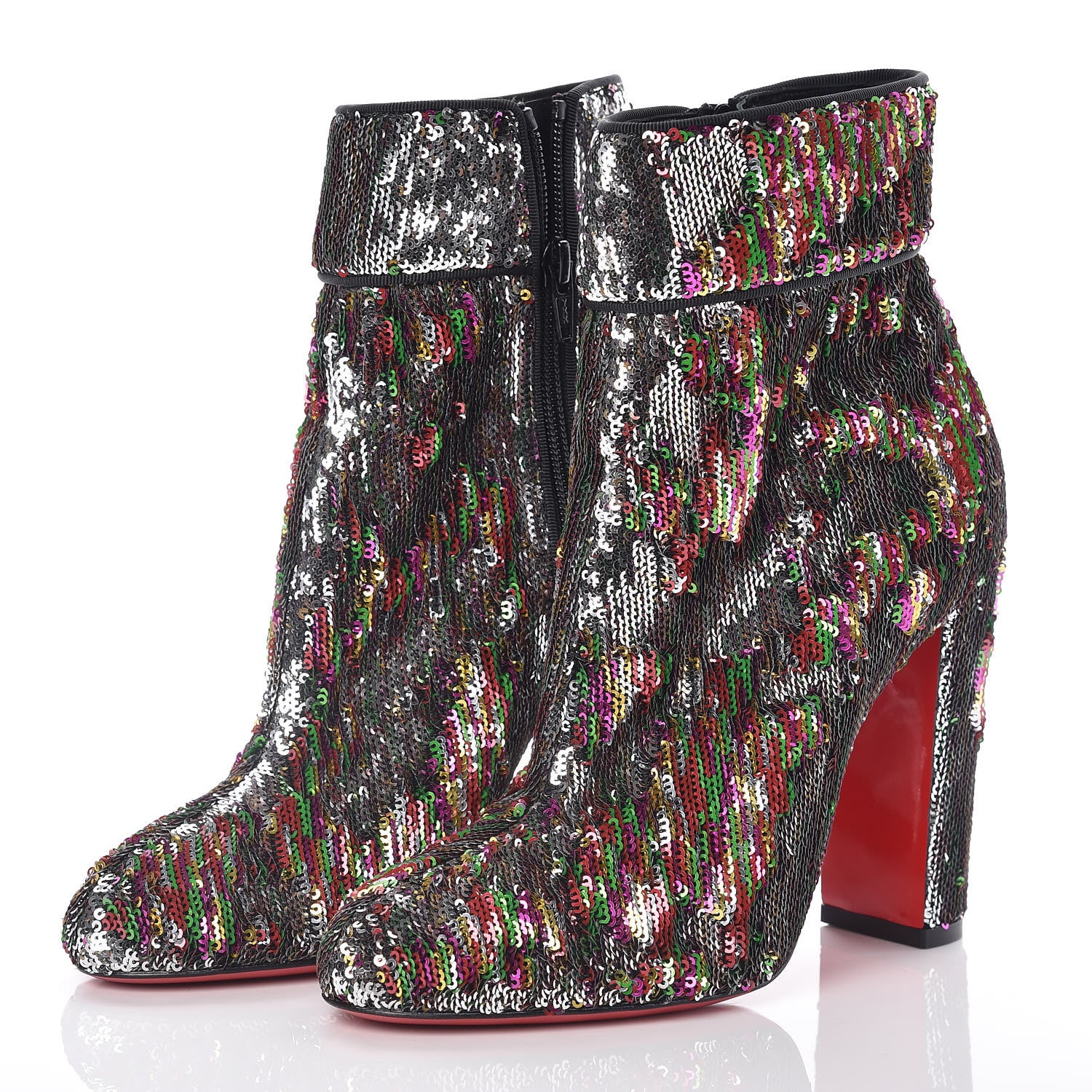 Christian Louboutin Paillettes Moulamax 100 Booties 38.5 Multicolor 3 of 6