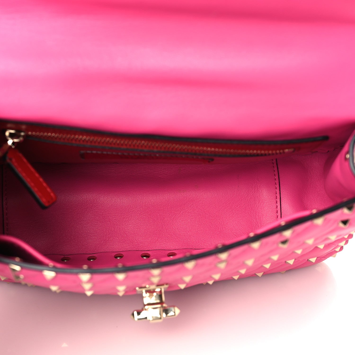 Valentino Garavani Nappa Medium Rockstud Spike Shoulder Bag Pink Orchid 5 of 9