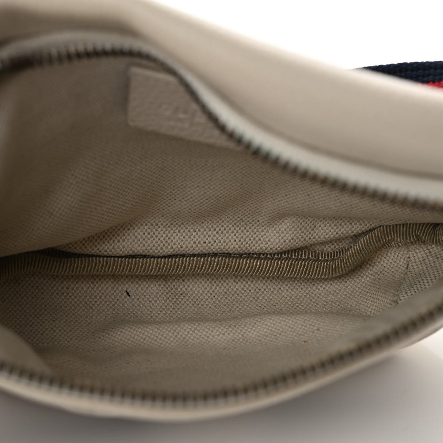 Grained Calfskin Small Logo Belt Bag White