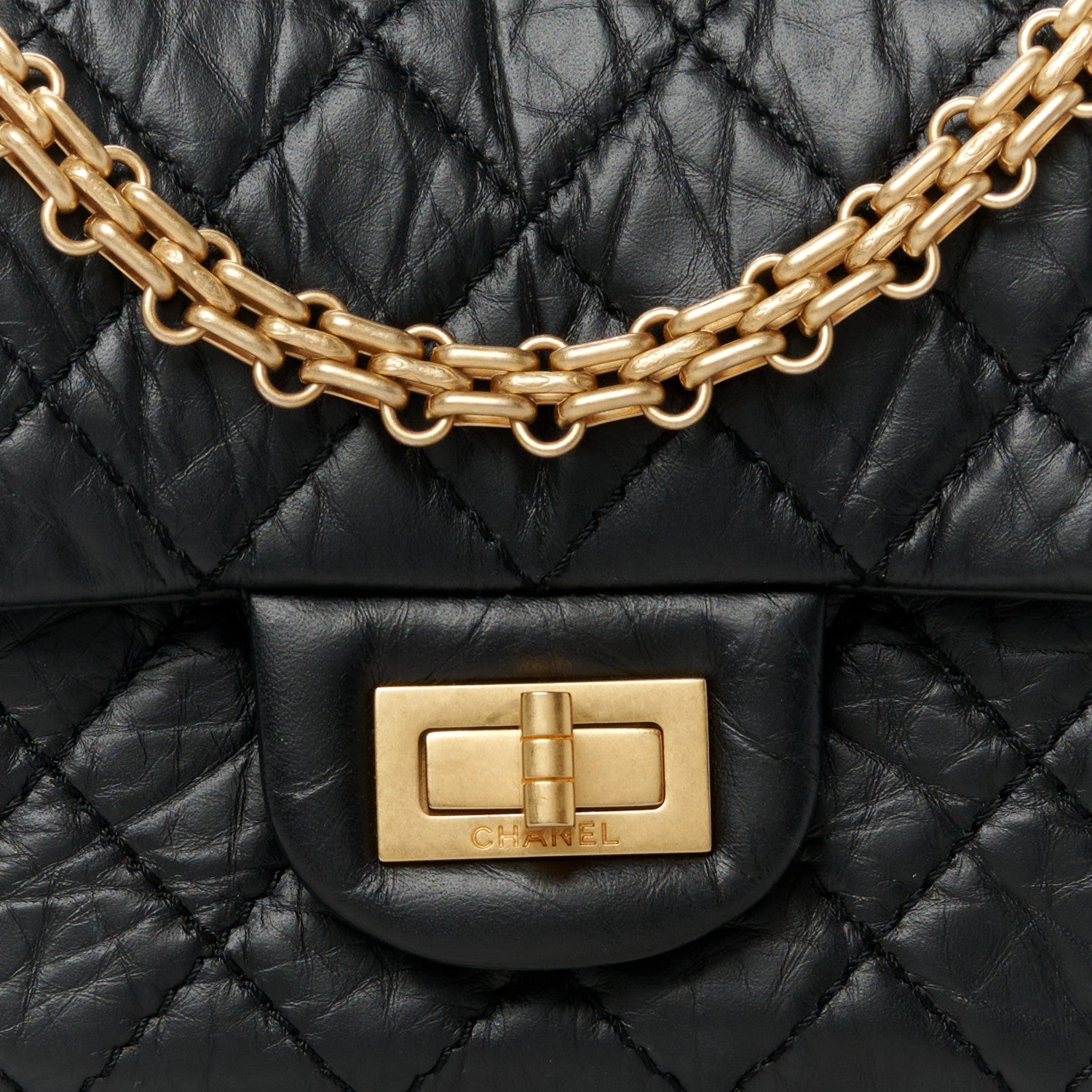 Chanel Aged Calfskin Quilted 2.55 Reissue Mini Flap Black 8 of 11