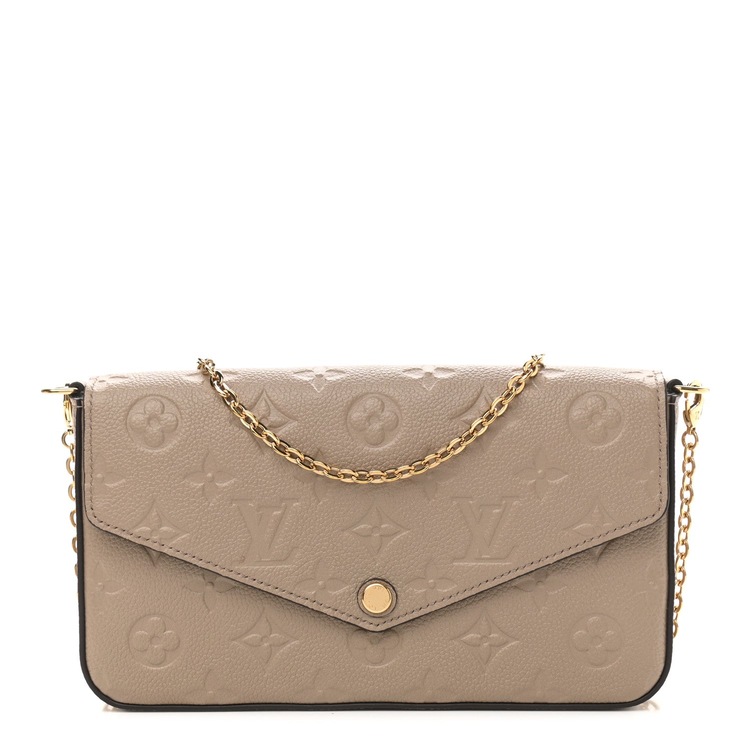 Louis Vuitton Empreinte Pochette Felicie Chain Wallet Tourterelle 2 of 11