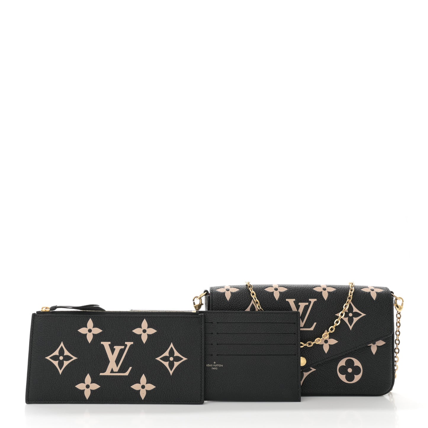 Empreinte Monogram Giant Felicie Pochette Black Beige