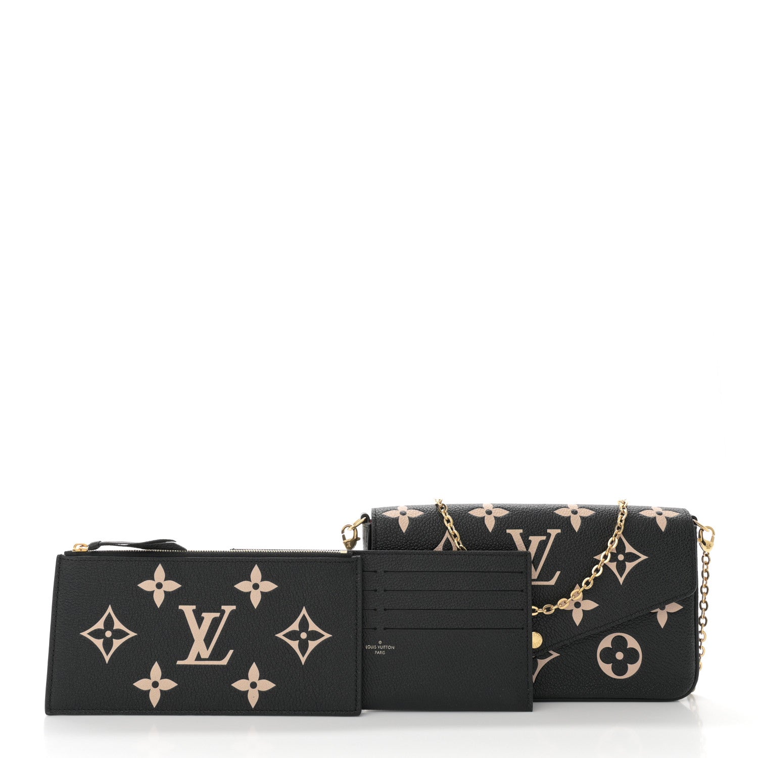 Louis Vuitton Empreinte Monogram Giant Felicie Pochette Black Beige 3 of 11