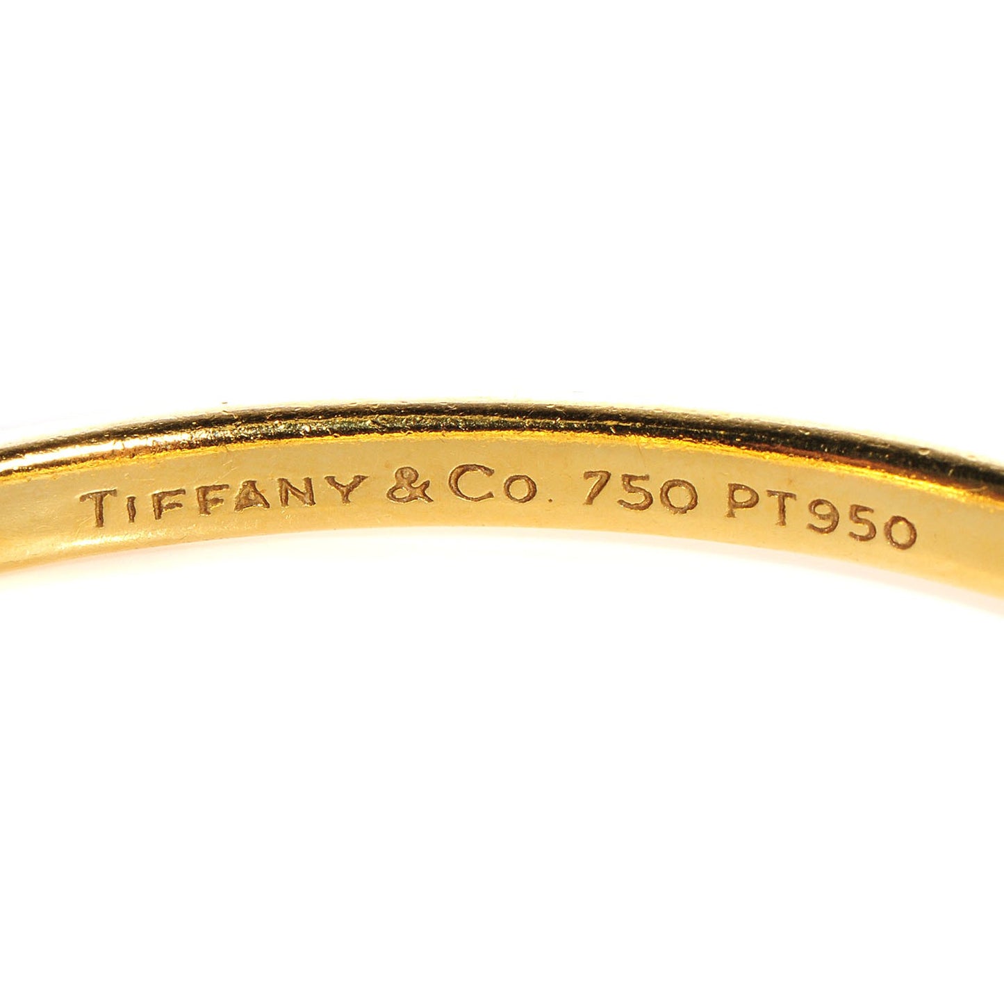 18K Yellow Gold Platinum Diamond 4.5mm Etoile Bangle Bracelet