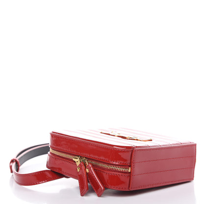 Saint Laurent Patent Matelasse Vicky Monogram Belt Bag Red 4 of 8