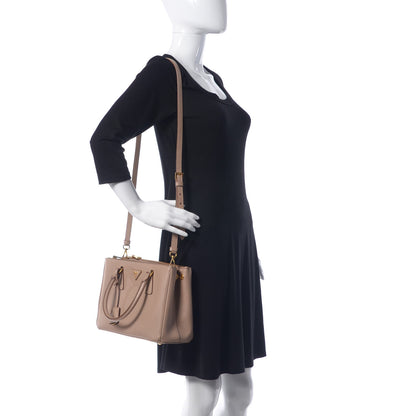 Prada Saffiano Small Galleria Double Zip Tote Cammeo 2 of 13