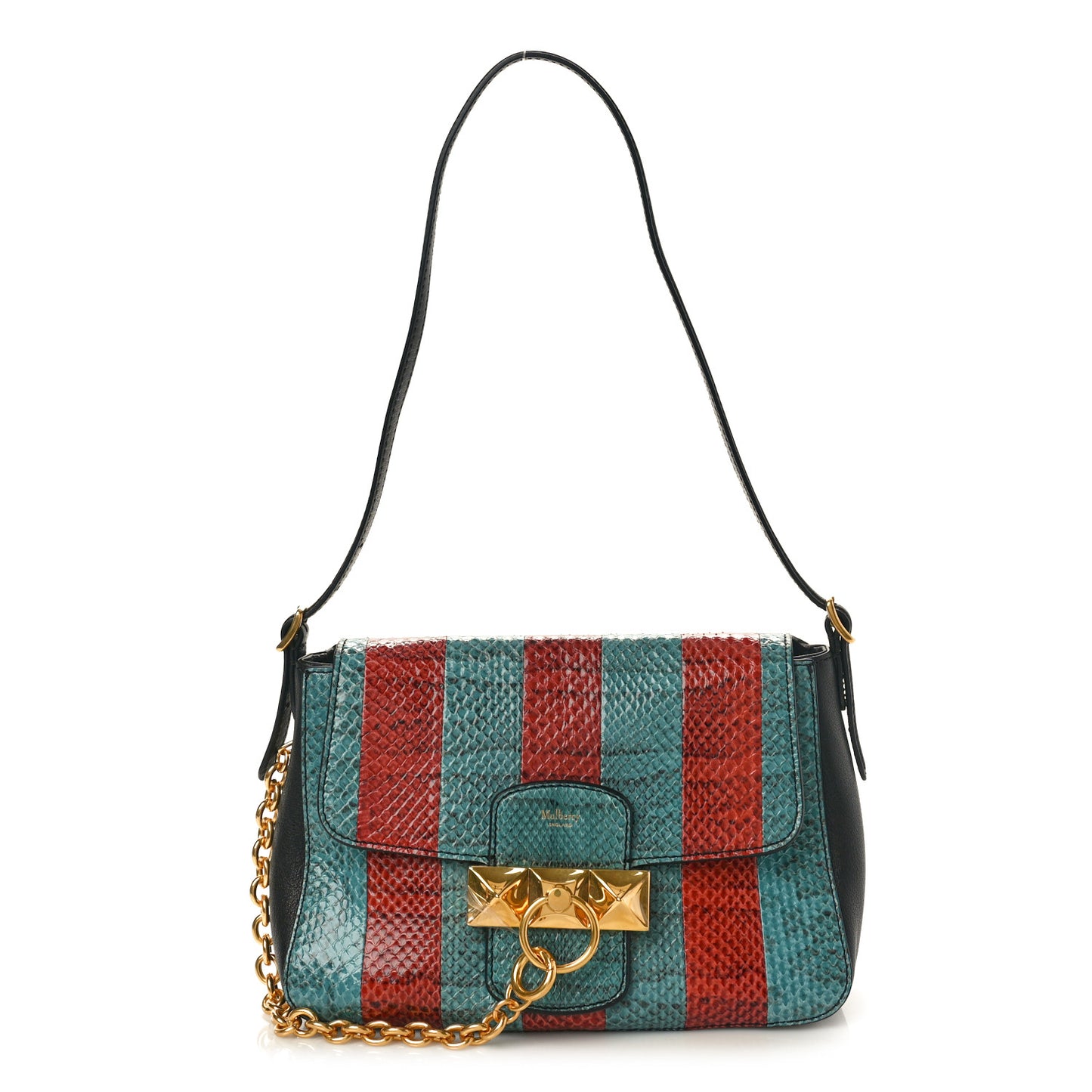 Snakeskin Stripe Keeley Satchel Blue Multicolor