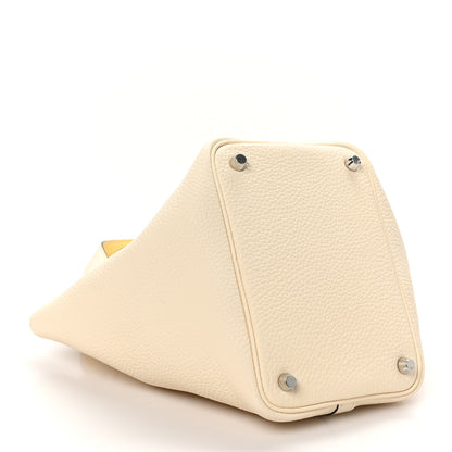 Hermes Taurillon Clemence Swift Eclat Picotin Lock 18 PM Nata Jaune Poussin 4 of 10