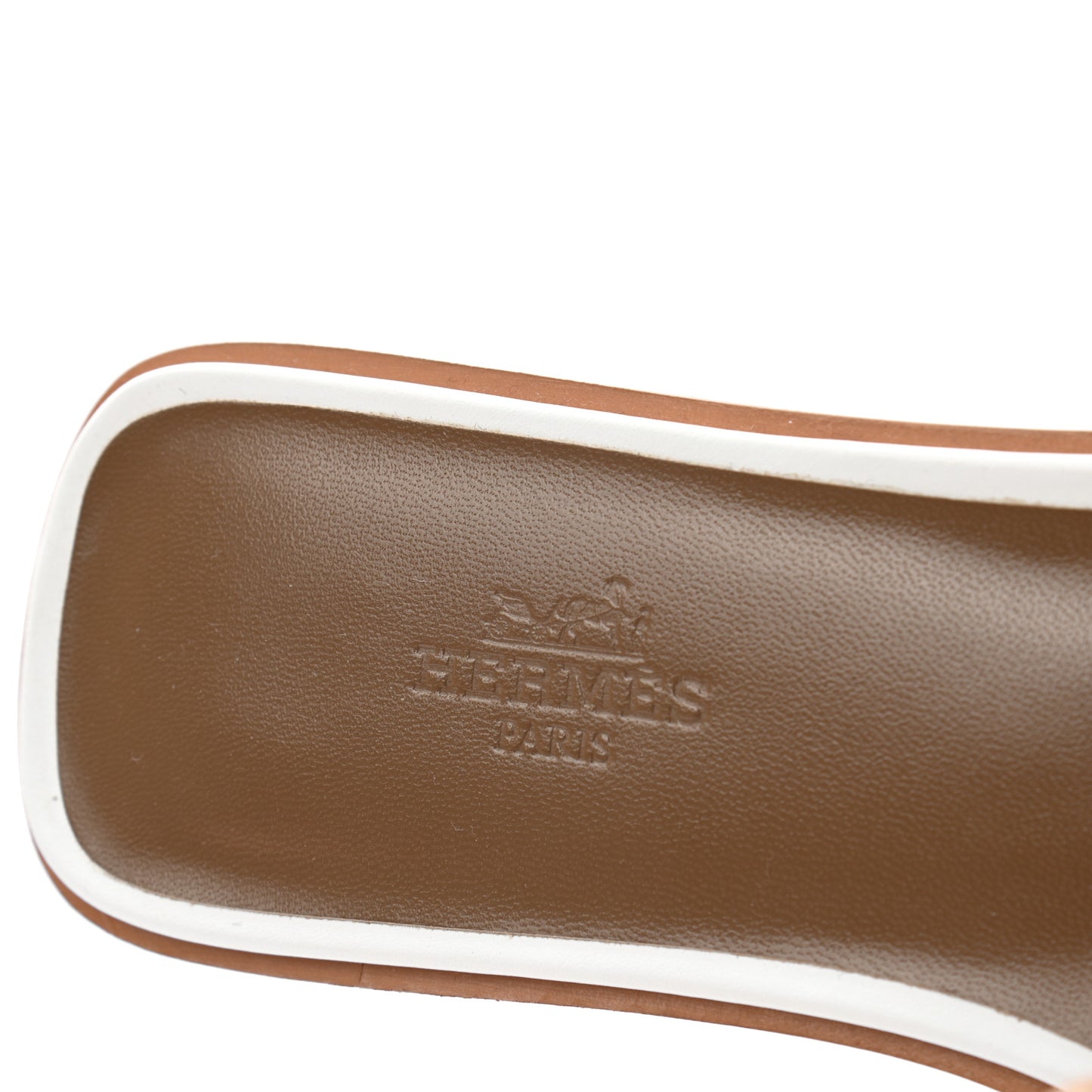 Box Calfskin Oran Sandals 37 White