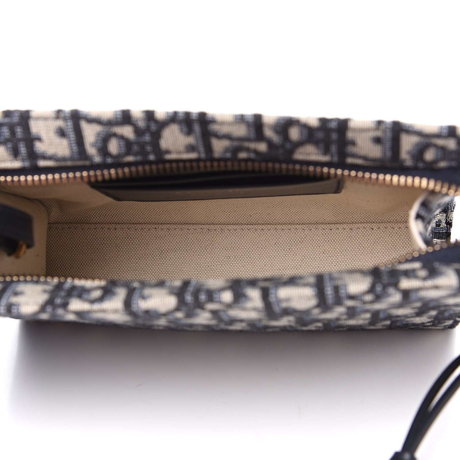 Christian Dior Oblique Zipped Pouch Clutch Blue 4 of 8