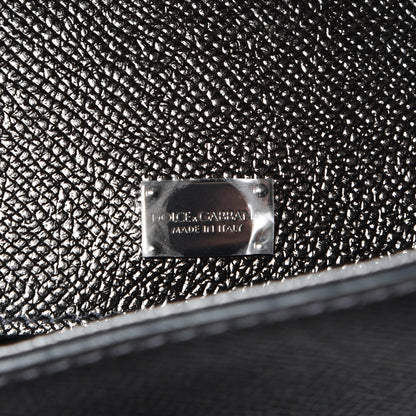 Dolce & Gabbana Metallic Dauphine Large Miss Sicily Satchel Gunmetal 6 of 7