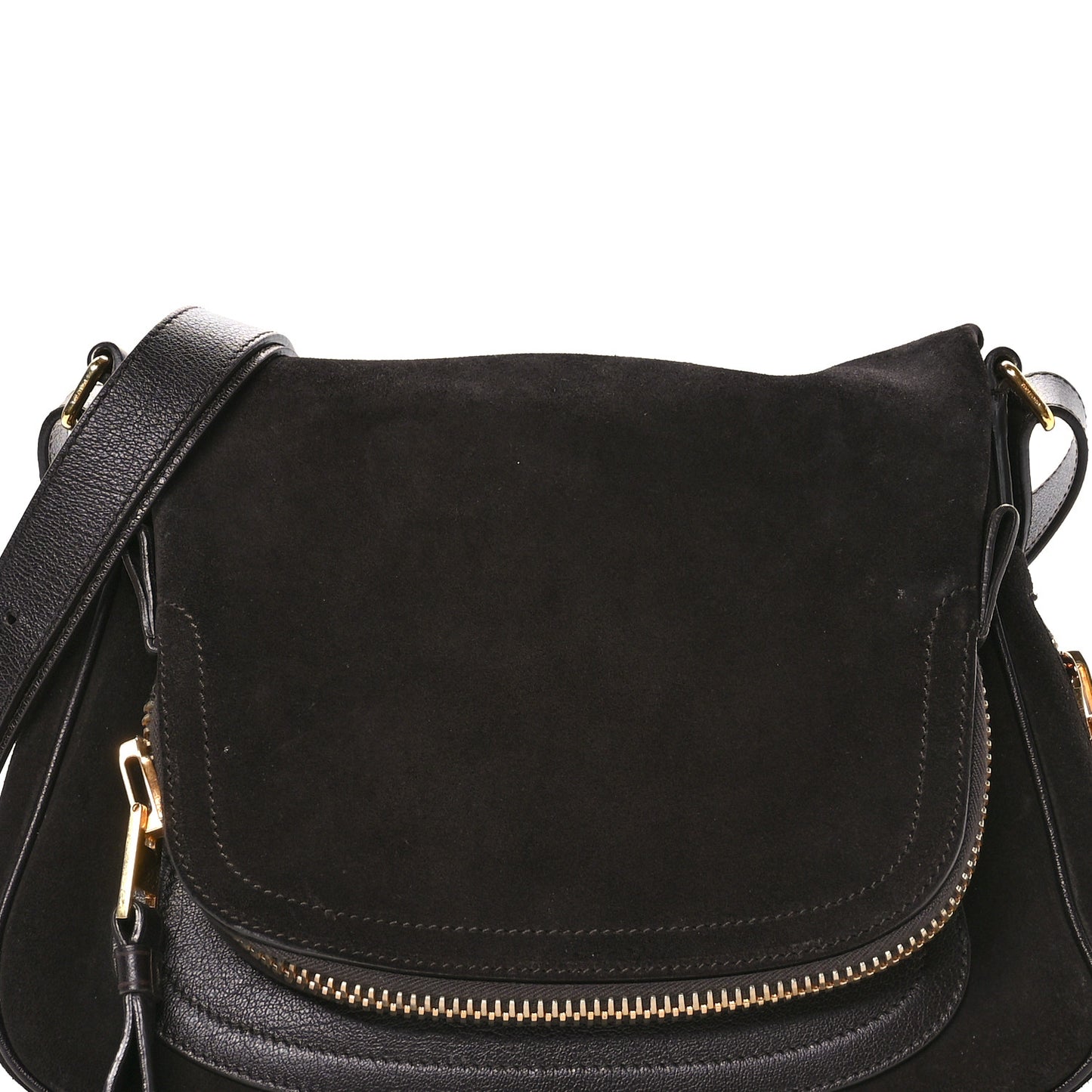 Suede Calfskin Jennifer Crossbody Brown