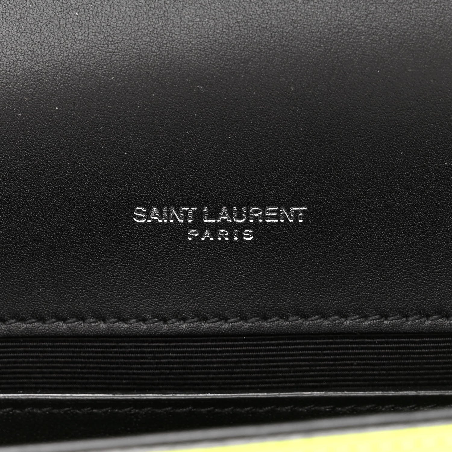 Saint Laurent Patent Grain de Poudre Small Monogram Kate Satchel Neon Yellow 6 of 10