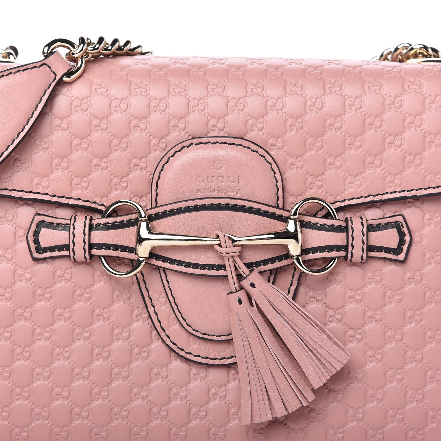Microguccissima Medium Emily Chain Shoulder Bag Soft Pink