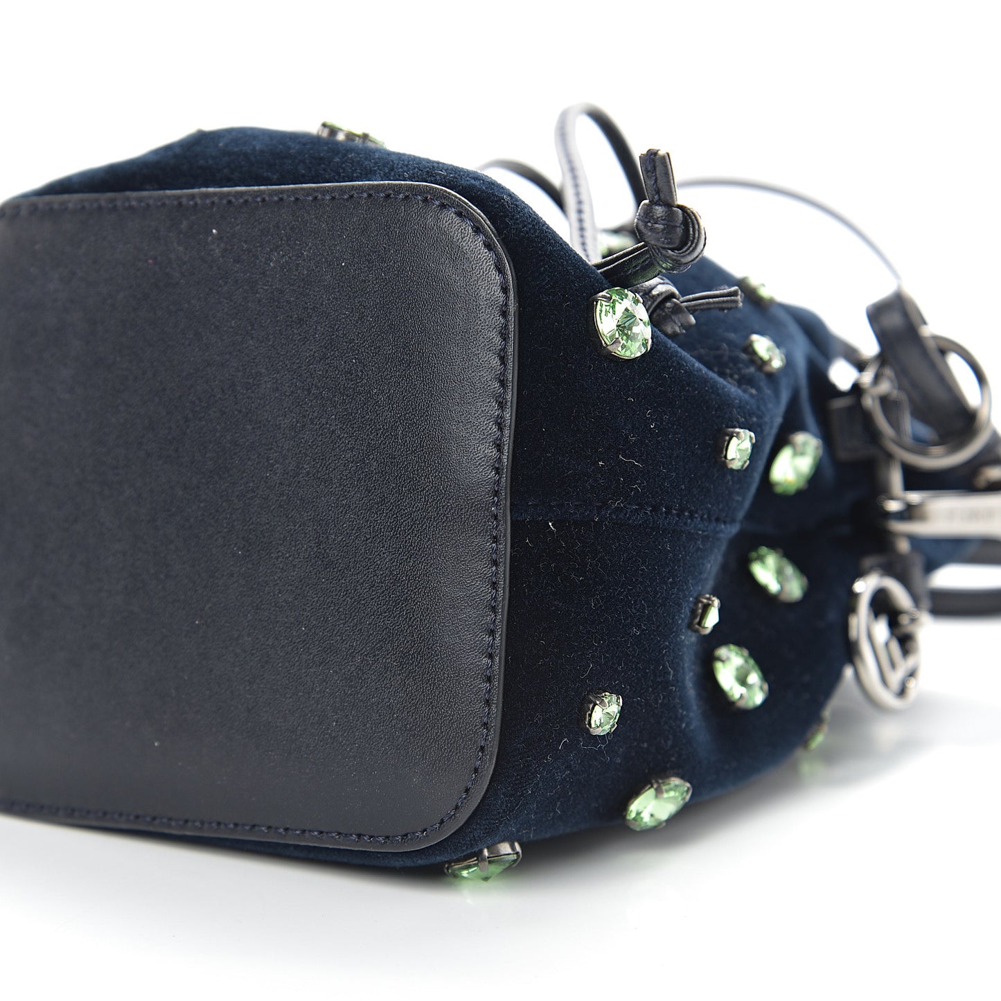 Velluto Crystal F is Mini Mon Tresor Bucket Bag Blue Notte