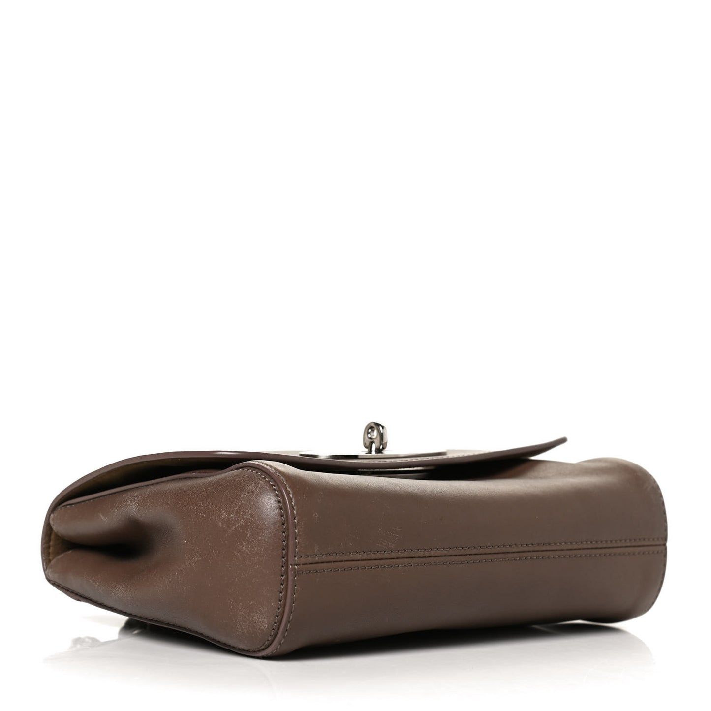 Natural Calfskin Small Lily Flap Clay