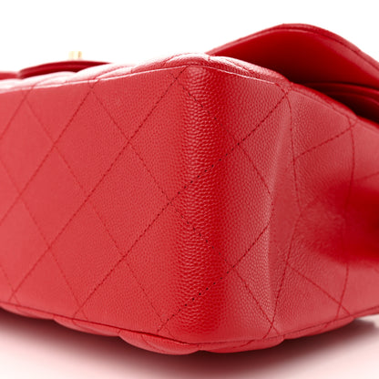 Chanel Caviar Quilted Jumbo Double Flap Red 10 of 10