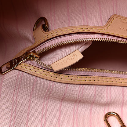 Louis Vuitton Damier Azur Delightful MM Rose Ballerine 6 of 10