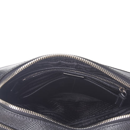 Prada Saffiano Flat Messenger Bag Black 6 of 9