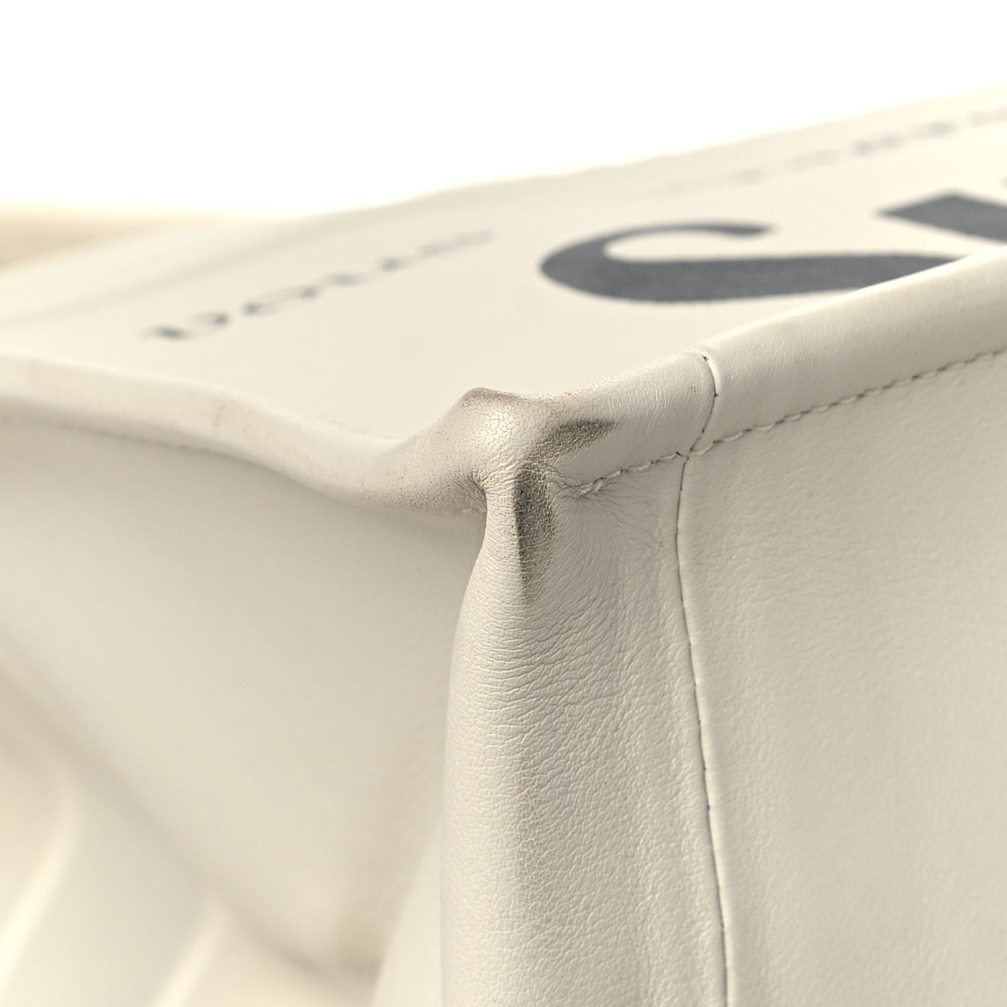 Calfskin Large Surrealism Book Tote Ivory