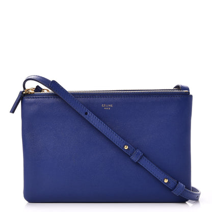Celine Lambskin Small Trio Crossbody Bag Indigo 1 of 9