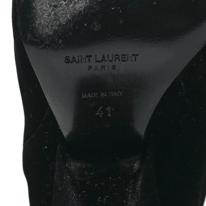 Saint Laurent Velvet Niki 105 Thigh High Boots 41 Black 6 of 6
